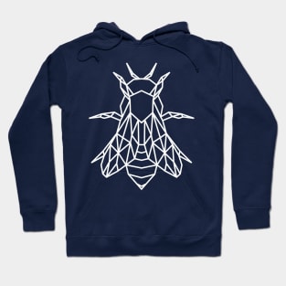 Geometric Bee in White Hoodie